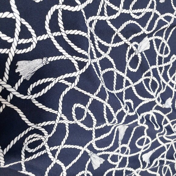 Michael Kors Nautical Gold Chain Strap Navy SZ XS Bandana Top Rope Print - Picture 6 of 9